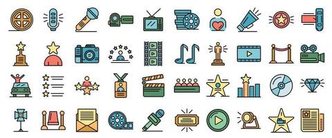 Celebrity icons set vector flat