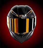 black cool helmet vector