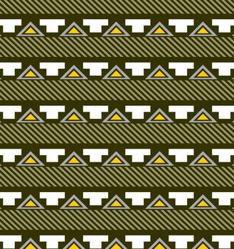 patrón étnico triangular amarillo vector