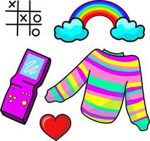 Abstract design template sweater, rainbow. heart. Abstract rainbow backdrop. vector