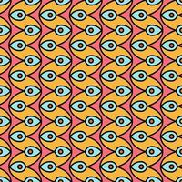 Zigzag retro seamless pattern. Vector colourful geometric ornament. Colored art for wallpaper, fabric and graphic design. Vintage print in style 70s and 80s years. Trendy ornate.
