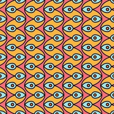 Zigzag retro seamless pattern. Vector colourful geometric