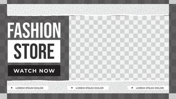 Video thumbnail template of fashion style vector