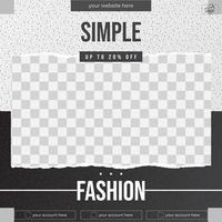 Fashion square flyer template design vector