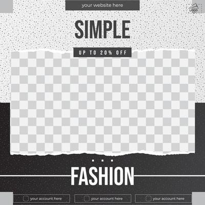 Fashion square flyer template design