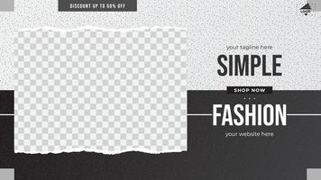 Promotion sale fashion banner page template vector