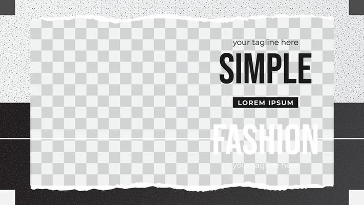Video thumbnail template of simple fashion