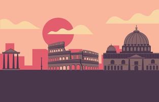 Rome city illustration vector