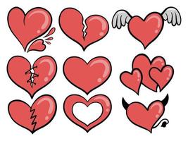 Heart Clip Art Doodle Illustration vector