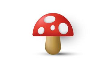 unique mushroomy 3d vegetables design icon isolated on vector