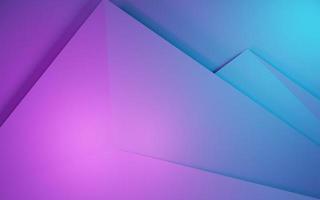 3d rendering of purple and blue abstract geometric background. Cyberpunk concept. Scene for advertising, technology, showcase, banner, cosmetic, fashion, business. Sci-Fi Illustration. Product display photo