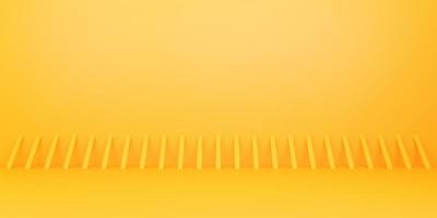 3d rendering of empty yellow orange abstract minimal background. Scene for advertising design, cosmetic ads, show, technology, food, banner, cream, fashion, kid, luxury. Illustration. Product display photo