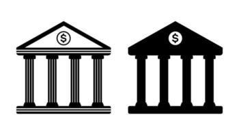 Bank Icons isolated on white background. Vector illustration.