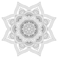 hermoso fondo de mandala con patrón arabesco estilo árabe islámico oriental. estilo oriental aislado. página del libro para colorear. vector