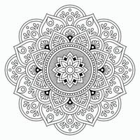 Beautiful mandala background with arabesque pattern arabic islamic east style. Isolated oriental style. Coloring book page. vector