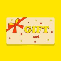 Gift Card in Retro Groove Style Bright Summer Design vector