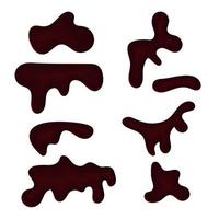 Set of Spreadable Melting Chocolate Spots vector