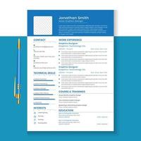 Creative modern professional CV, resume template vector design