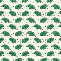 simple seamless broccoli vegetable pattern vector