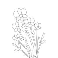 scrapbook line art design for kid coloring page on black and white background vector