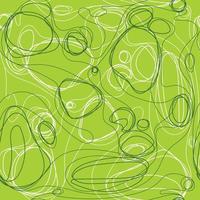 Line abstract seamless pattern with hand drawn lines on green background.Irregular abstract grid texture,wavy vector illustration.