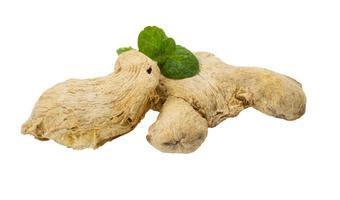Ginger with mint leaf photo