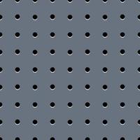 Perforated metal plate. Metal grill. Dark blue grey metal texture steel background. Abstract dark gray circle mesh pattern background texture. Metallic background. Vector illustration.
