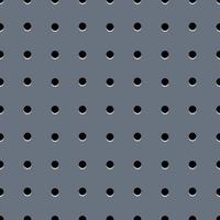 Perforated metal plate. Metal grill. Dark blue grey metal texture steel background. Abstract dark gray circle mesh pattern background texture. Metallic background. Vector illustration.