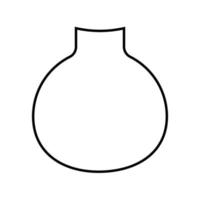 Collection of contour drawings of vases in eps 10 vector