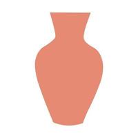 Ceramic vase in boho style vector