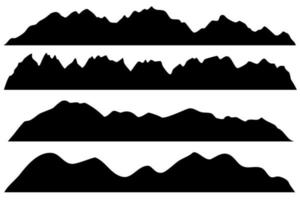 silueta de la cordillera vector