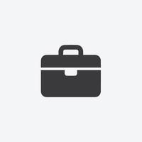 Briefcase Icon. Simple solid style. Glyph vector illustration isolated. EPS 10.