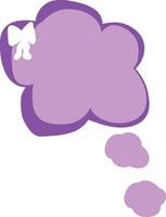Purple cloud with a bow. vector