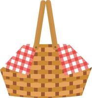 Baskets of various shapes, wicker. vector