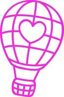 globo con corazon vector