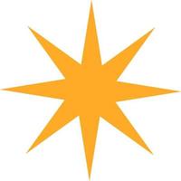 Yellow star, design element. vector