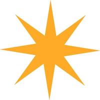 Yellow star, design element. vector