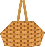 Baskets of various shapes, wicker. vector