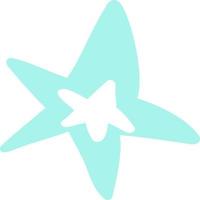 Star of different shapes hand drawn. vector