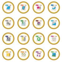 File format icon circle vector