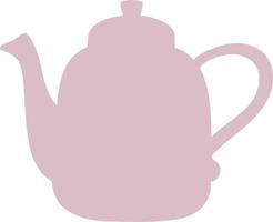 Silhouette of a teapot for brewing tea. vector