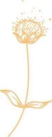 Floral elements, beige. vector