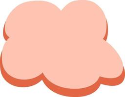 The cloud is pink voluminous. vector