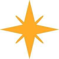 Yellow star, design element. vector