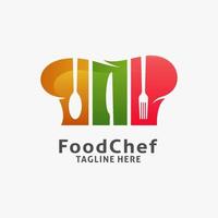 Food chef logo design vector