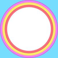 circle frame with pastel background and overlap layers. abstract, modern, colorful, paper cut and creative style. suitable for background, copy space or flyer vector