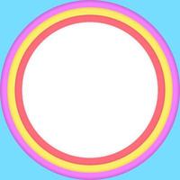 circle frame with pastel background and overlap layers. abstract, modern, colorful, paper cut and creative style. suitable for background, copy space or flyer vector