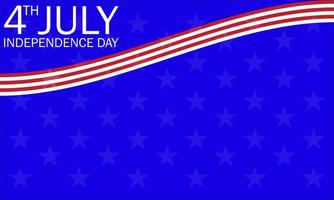 independence day anniversary illustration with copy space and starry blue background vector