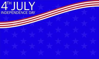 independence day anniversary illustration with copy space and starry blue background vector