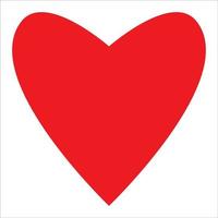 red heart on white background vector